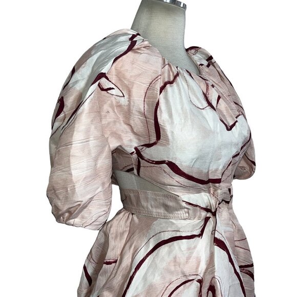 AJE Psychedelia Cut Out Mini Dress in Whimsical Dove 2 New Womens Cut out Party - Picture 6 of 16